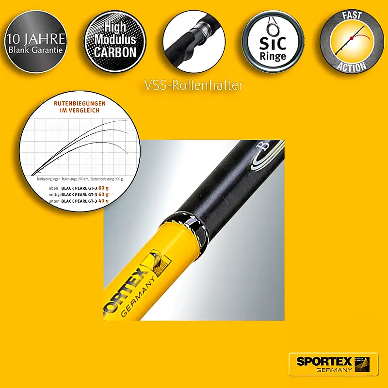 Štap Sportex Black Pearl GT-3 2.70m 9ft 40gr 23-52gr (BP 2702) - Slika 4